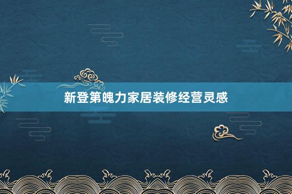 新登第魄力家居装修经营灵感